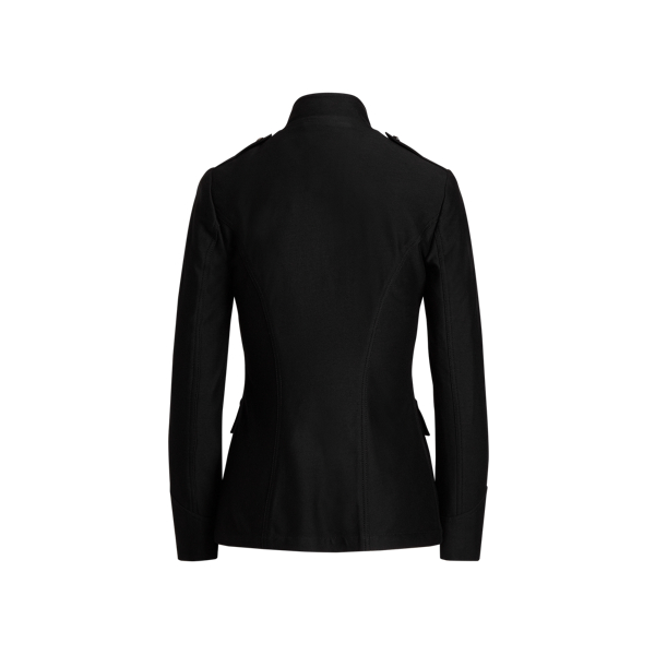 Black Stretch Cotton Blazer Polo Ralph Lauren 7