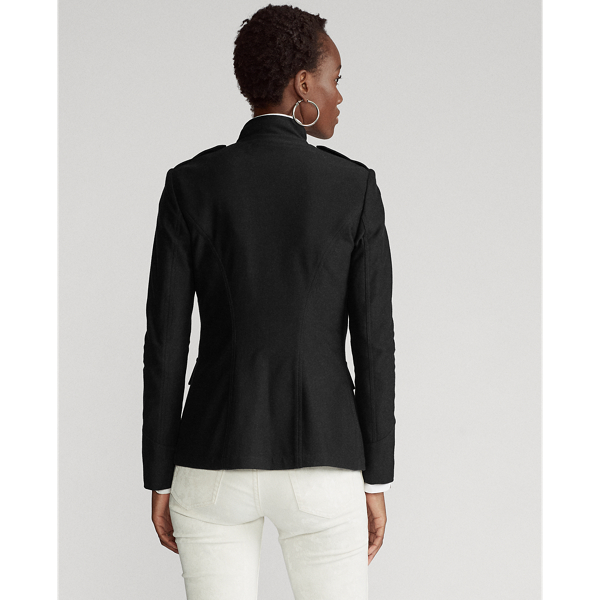 Black Stretch Cotton Blazer Polo Ralph Lauren 5