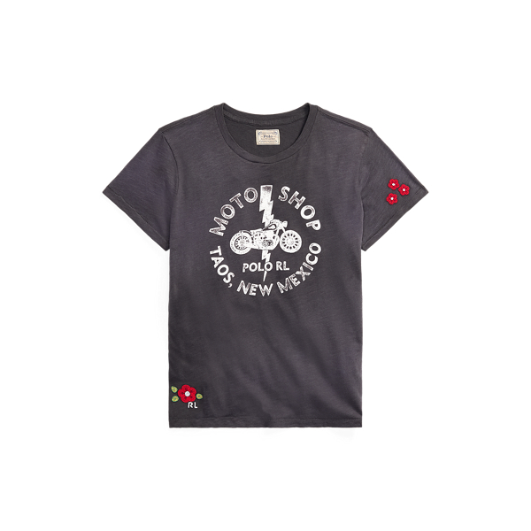 Pebble Black Motorcycle Jersey Tee Polo Ralph Lauren 2