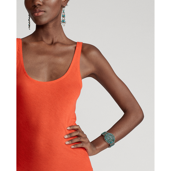 Petal Rose Jersey Sleeveless Dress Polo Ralph Lauren 7