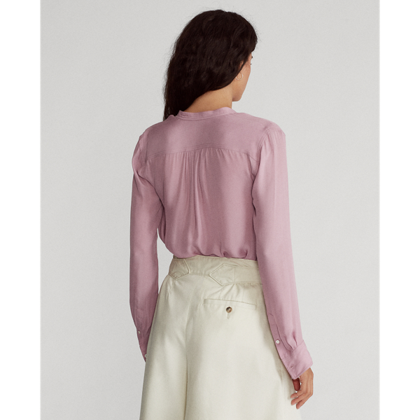 Langarmbluse aus Seidenmischgewebe Polo Ralph Lauren in Frühlingsviolett 5