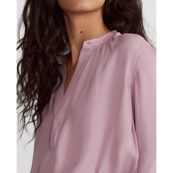 Langarmbluse aus Seidenmischgewebe Polo Ralph Lauren in Frühlingsviolett 6