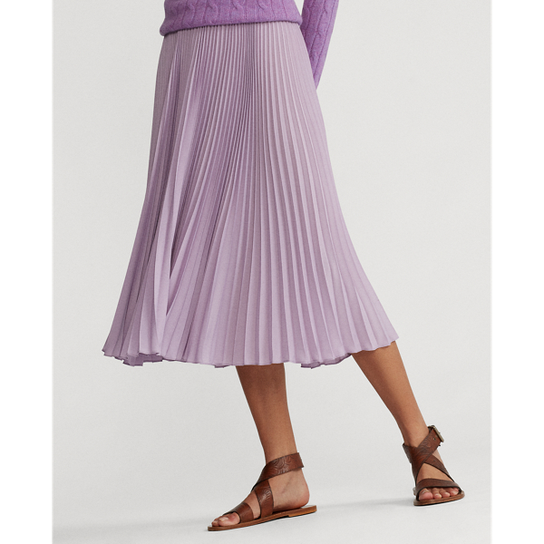 Light Lilac Pleated Midi Skirt Polo Ralph Lauren 4