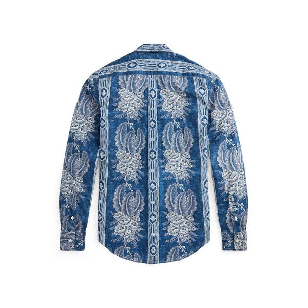Midnight Blue Floral Floral Cotton Shirt Polo Ralph Lauren 6