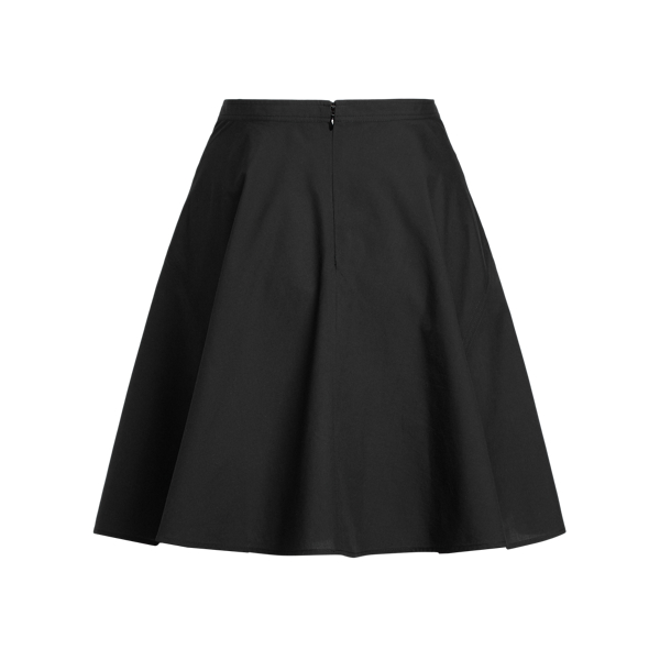 Black Cotton Broadcloth Skirt Polo Ralph Lauren 7