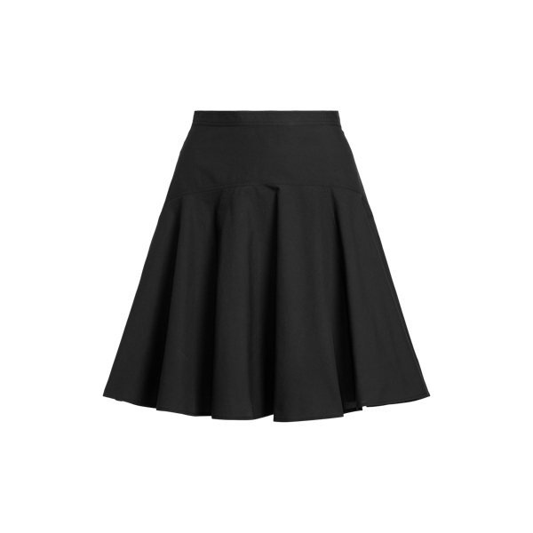 Black Cotton Broadcloth Skirt Polo Ralph Lauren 2