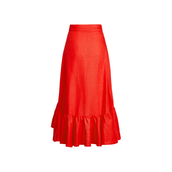 Petal Rose Linen Wrap Skirt Polo Ralph Lauren 7