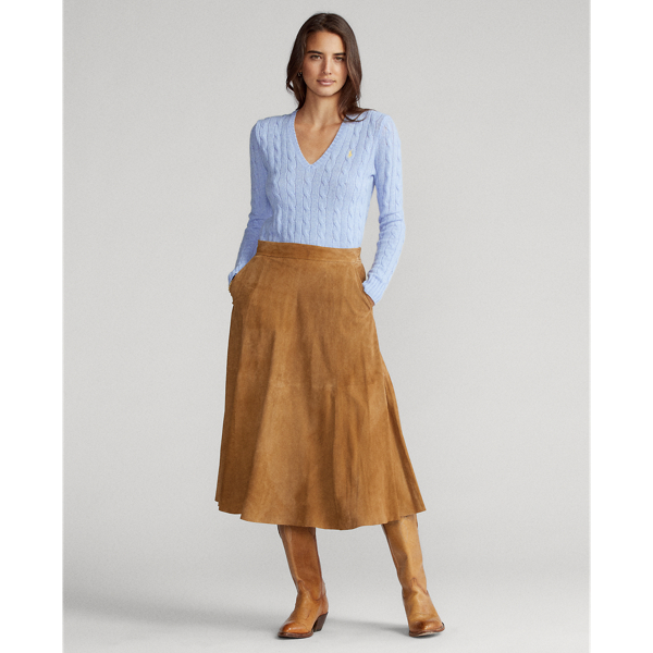 Light Blue Heather Cable Wool-Cashmere Jumper Polo Ralph Lauren 4
