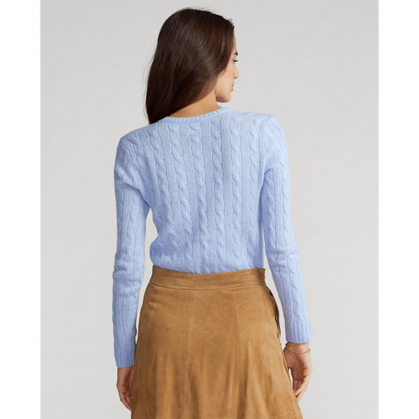Light Blue Heather Cable Wool-Cashmere Jumper Polo Ralph Lauren 5