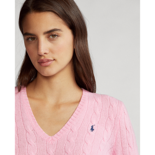 Course Pink Cable Wool-Cashmere Jumper Polo Ralph Lauren 6