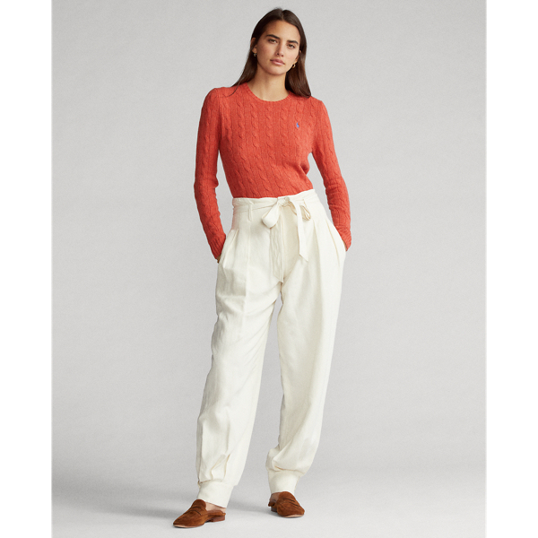 Orangey Red Cable Wool-Blend Jumper Polo Ralph Lauren 4
