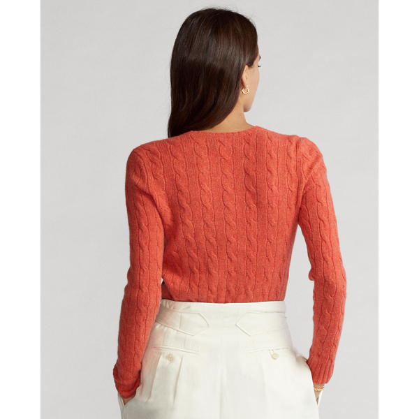 Orangey Red Cable Wool-Blend Jumper Polo Ralph Lauren 5