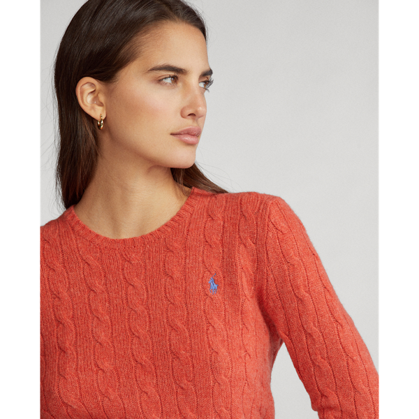 Orangey Red Cable Wool-Blend Jumper Polo Ralph Lauren 6