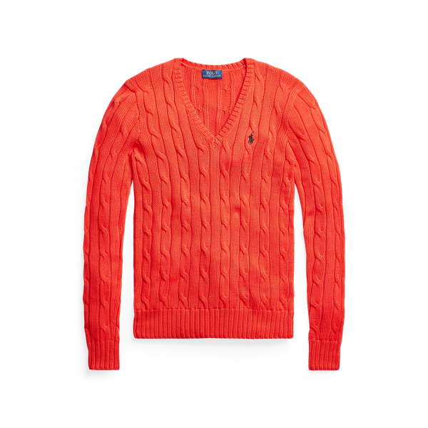 Cable-Knit V-Neck Jumper
