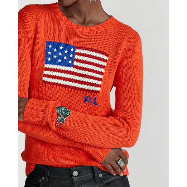 Petal Rose Cotton Flag Jumper Polo Ralph Lauren 5