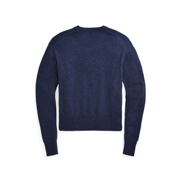 Boathouse Navy Heather Wool-Blend Crewneck Jumper Polo Ralph Lauren 6