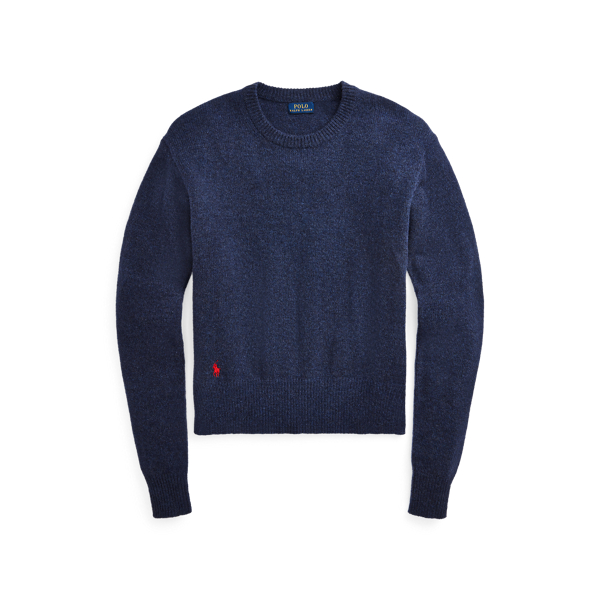 Boathouse Navy Heather Wool-Blend Crewneck Jumper Polo Ralph Lauren 2