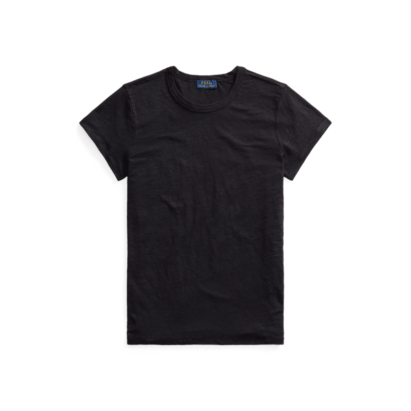 Black Linen Crewneck Tee Polo Ralph Lauren 2
