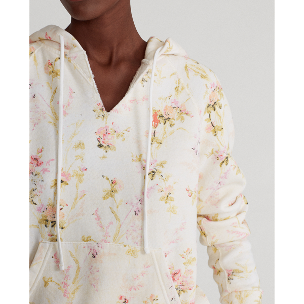 Watercolour Landscape Floral Fleece Hoodie Polo Ralph Lauren 5
