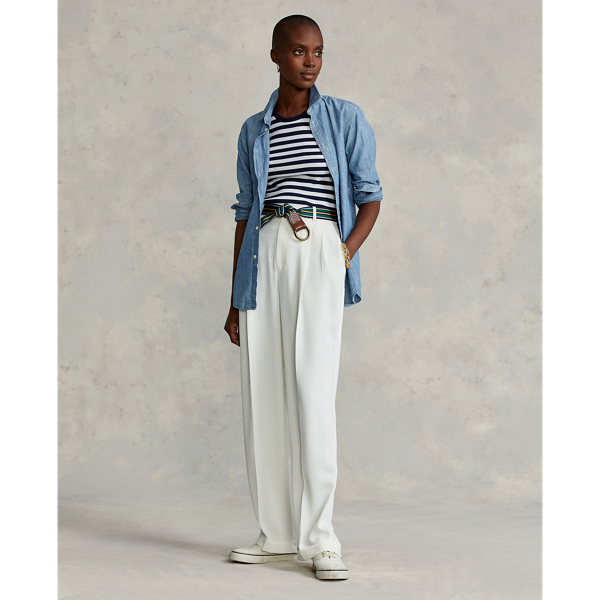 Chemise droite en chambray de coton Polo Ralph Lauren en Indigo 4