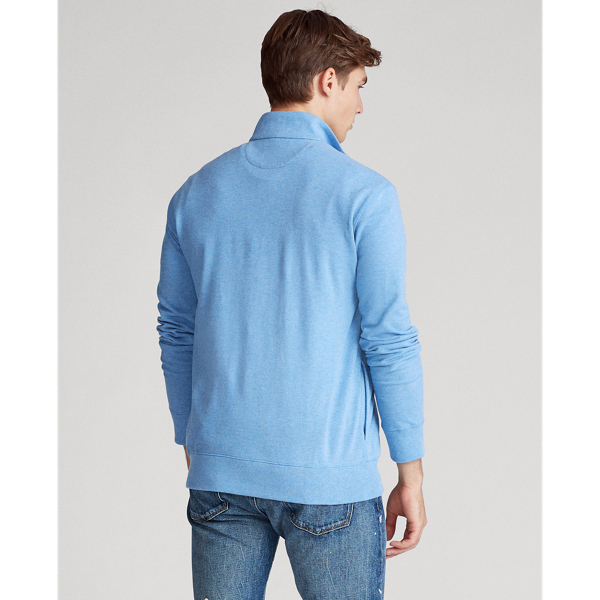 Soft Royal Heather/C9979 Mesh Quarter-Zip Pullover Polo Ralph Lauren 5