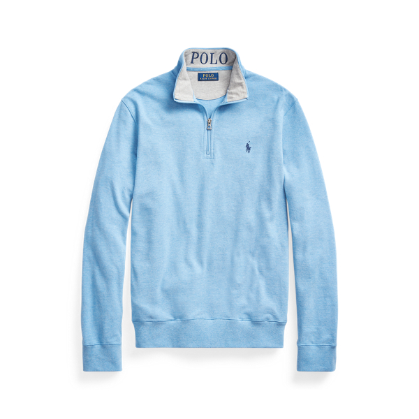 Soft Royal Heather/C9979 Mesh Quarter-Zip Pullover Polo Ralph Lauren 2