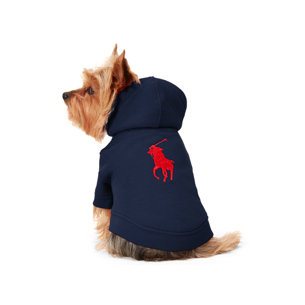 Big Pony Fleece Dog Hoodie Ralph Lauren