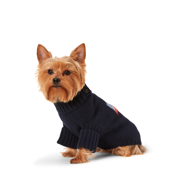Flag Wool Cashmere Dog Jumper Ralph Lauren UK