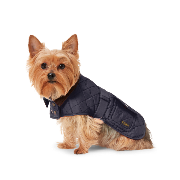 Navy Fleece-Lined Dog Barn Jacket Ralph Lauren Pet 3