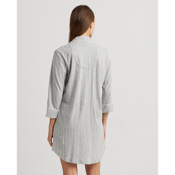 Striped Cotton Sleep Shirt