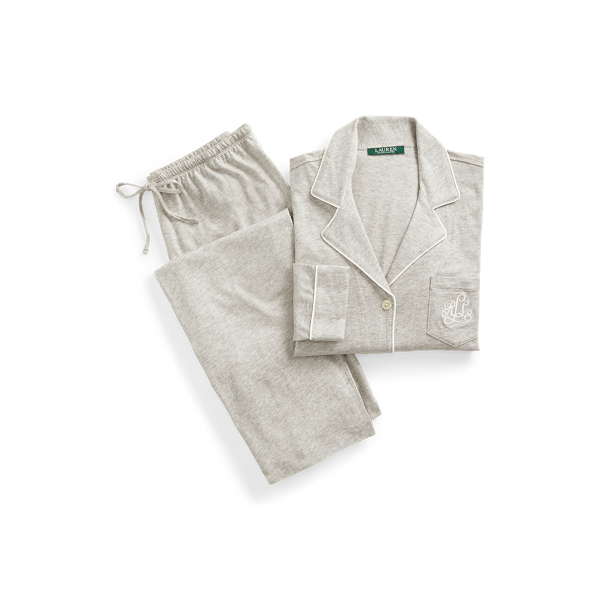 Polo Bear Cotton Long-Sleeve Pajama Set