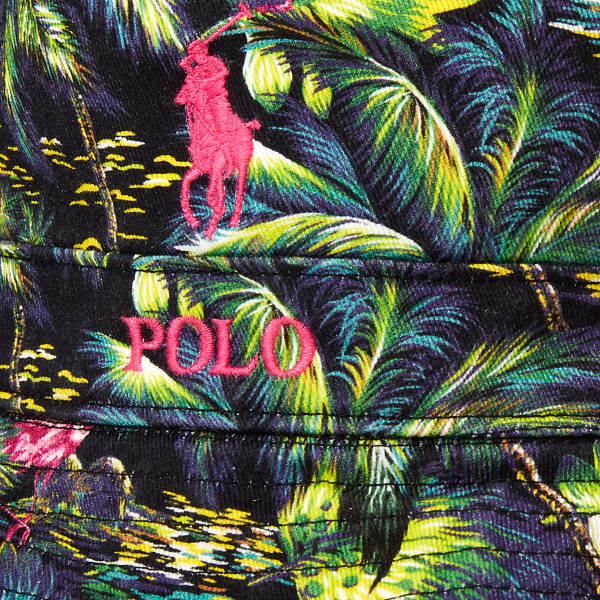 Flamingo Tropical/Newport Tropical Reversible Bucket Hat Polo Ralph Lauren 3