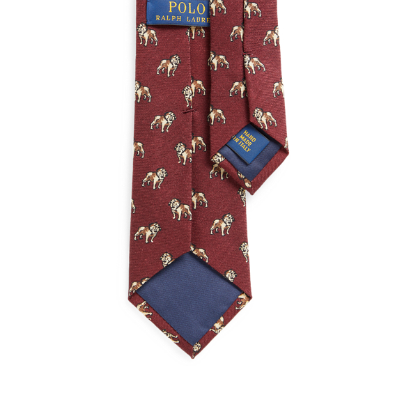 Wine Dog-Print Wool Narrow Tie Polo Ralph Lauren 2