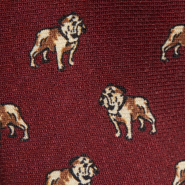 Wine Dog-Print Wool Narrow Tie Polo Ralph Lauren 3