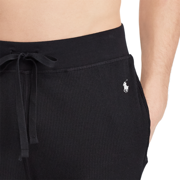 Black/Cream Waffle-Knit Jogger Polo Ralph Lauren 4
