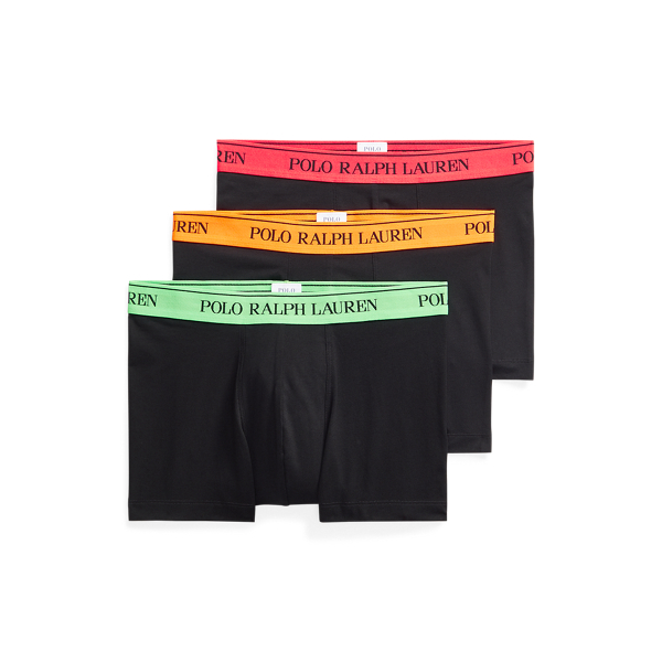 Conjunto de 3 boxers em algod&atilde;o el&aacute;stico Polo Ralph Lauren em 1