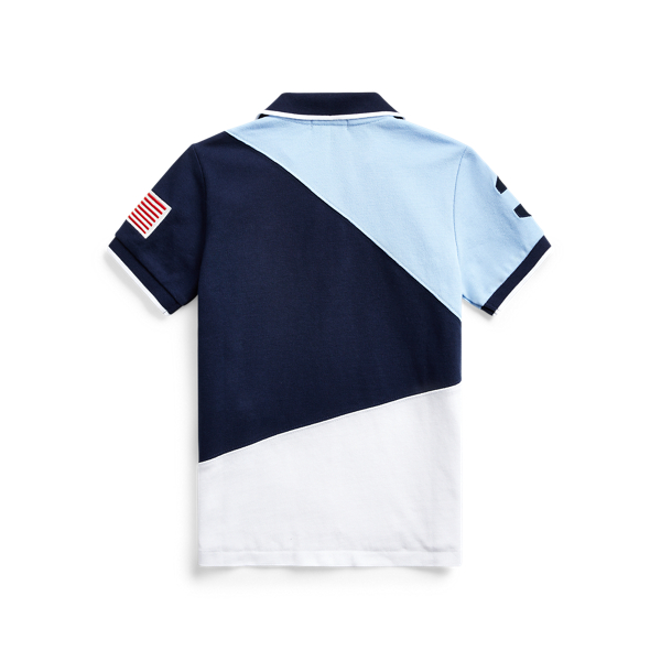 Newport Navy Multi Big Pony Cotton Mesh Polo Boys 1.5-6 Years 2