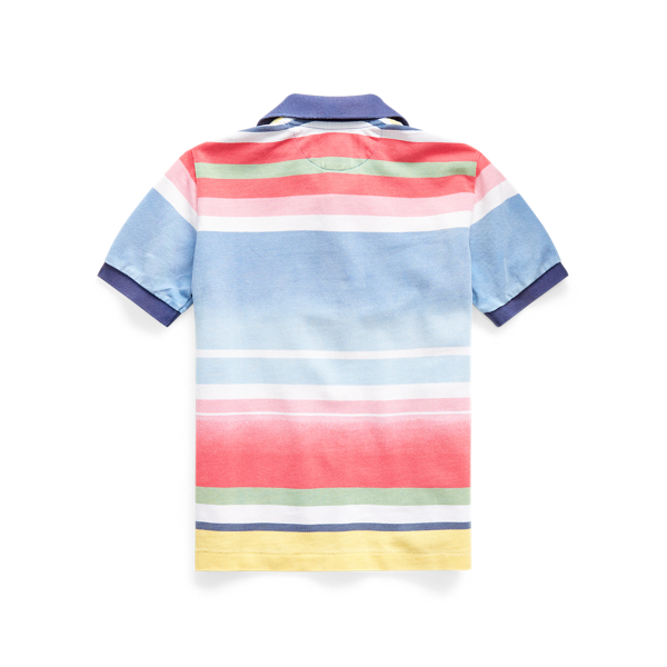Nimes Blue Multi Striped Cotton Mesh Polo Shirt Boys 1.5-6 Years 2