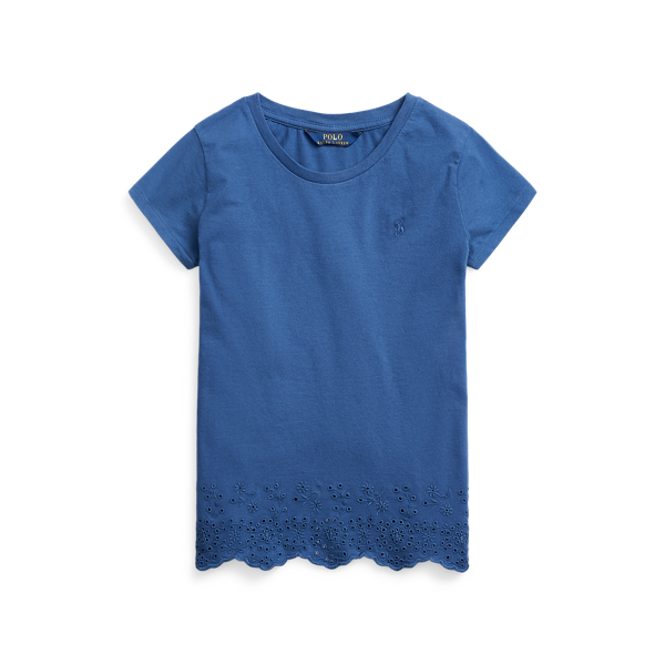 Eyelet-Hem Cotton Jersey Top Girls 7-14 Years in 1