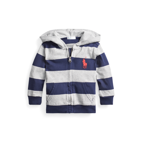 Cotton Jersey Full-Zip Hoodie Baby Boy 1