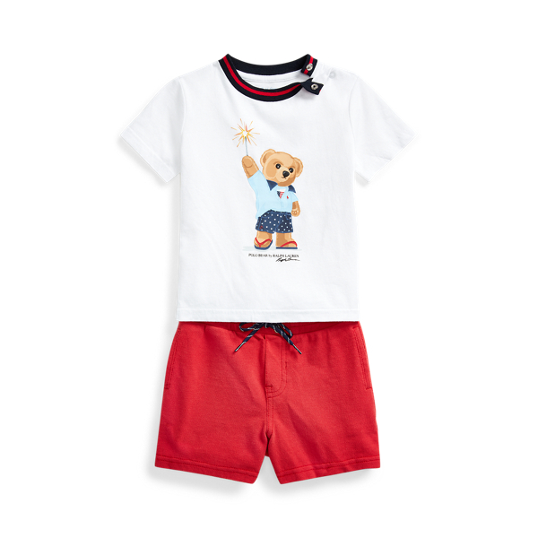 Ensemble t-shirt et short Polo Bear Baby Boy en 1