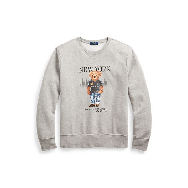 Ralph Lauren New York Bear Sweatshirt Gris Multicolor Stripe