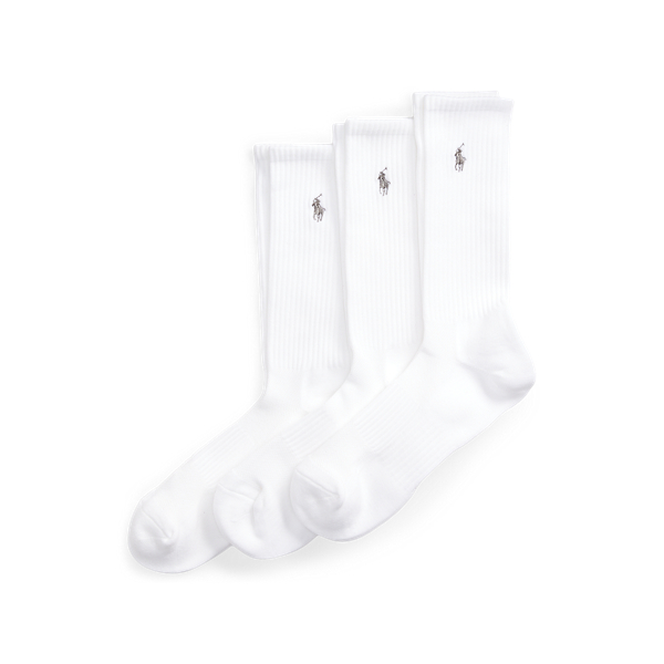 White Athletic Tech Crew Sock 3-Pack Polo Ralph Lauren 1
