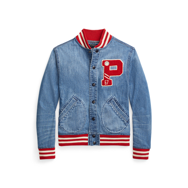 Giacca da baseball in denim Boys 6-14 Years in 1