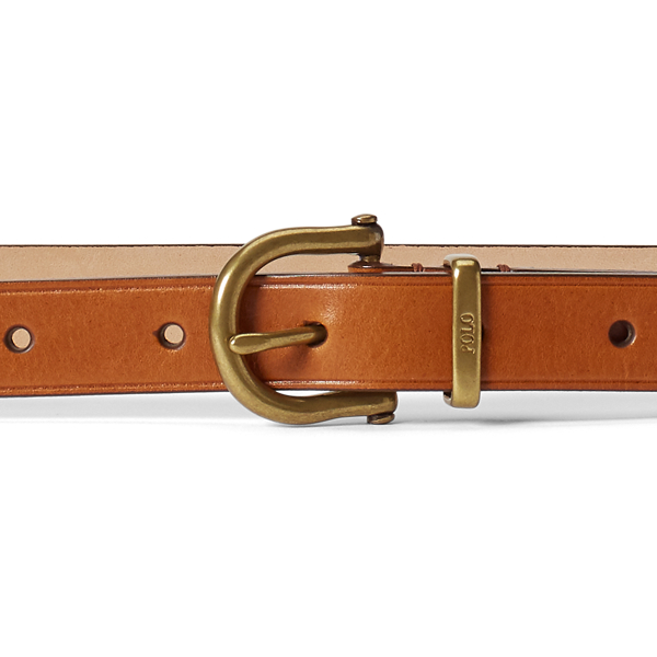 Saddle Leather Stirrup Skinny Belt Polo Ralph Lauren 2