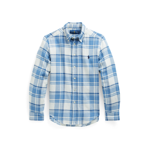 Plaid Cotton Twill Shirt Boys 6-14 Years 1