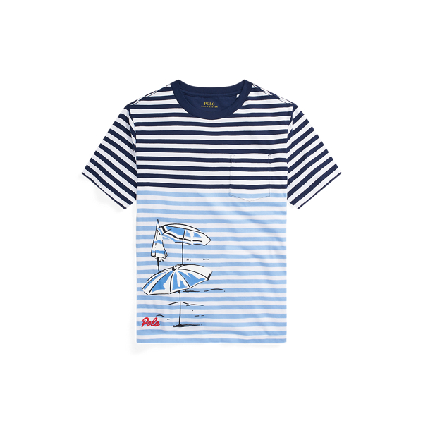 Striped Cotton Jersey Tee Boys 6-14 Years 1