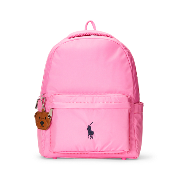 Bear Charm Nylon Backpack