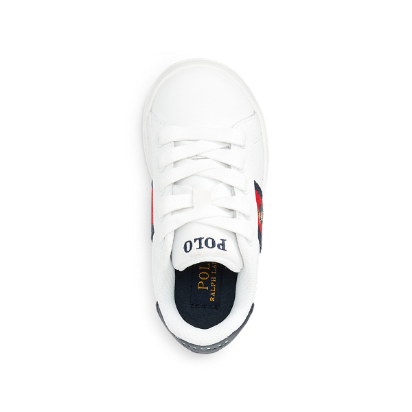 Quilton Bear Leather Trainer for Boys Ralph Lauren UK