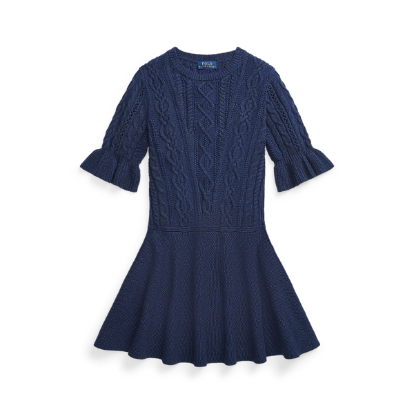 Vestido de punto Aran de algod&oacute;n Girls 7-14 Years en 1